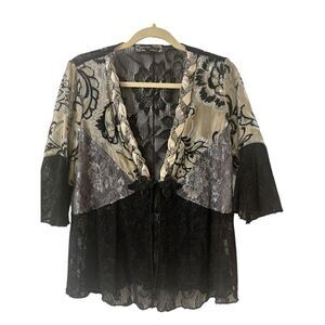 Spencer Alexis braid trim lace jacket sz S NWT